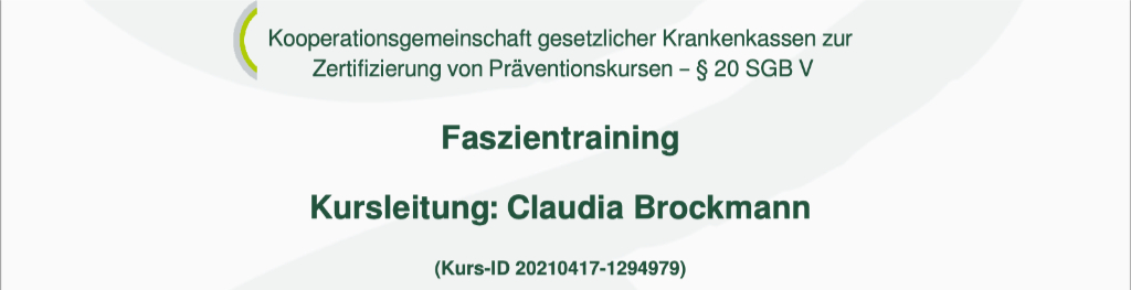 Faszientraining